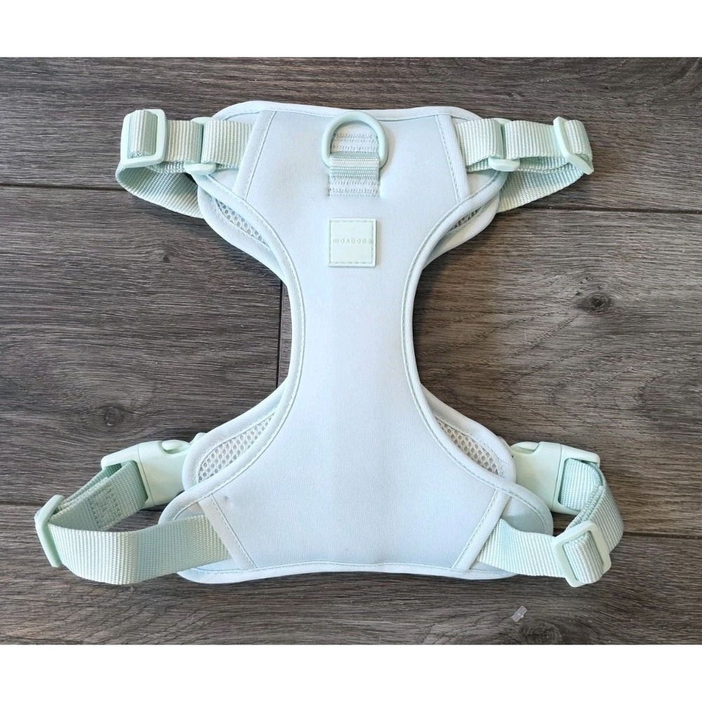 EUC Maxbone L Dog Double Panel Harness Mint Green Adjustable Mesh Line MSRP $55